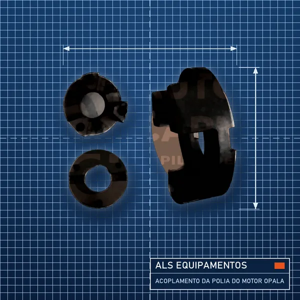 Acoplamento da polia do motor Opala, código 7100740-00