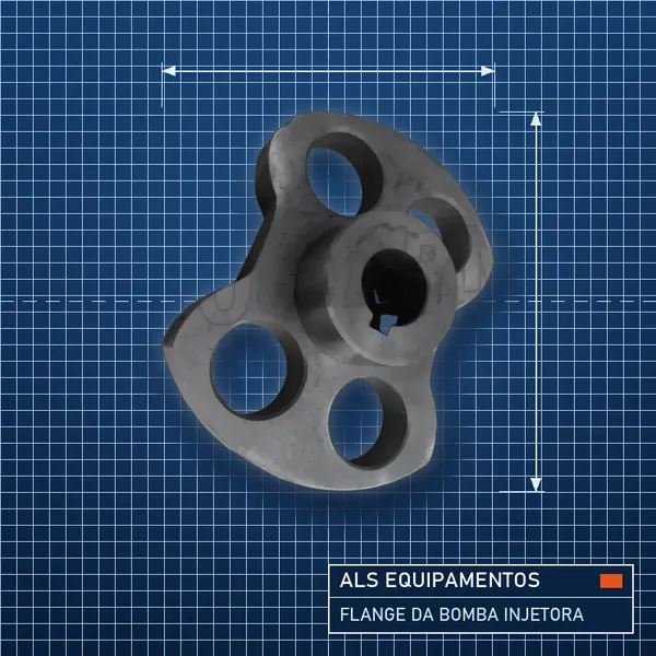 Flange da bomba injetora, código 811714