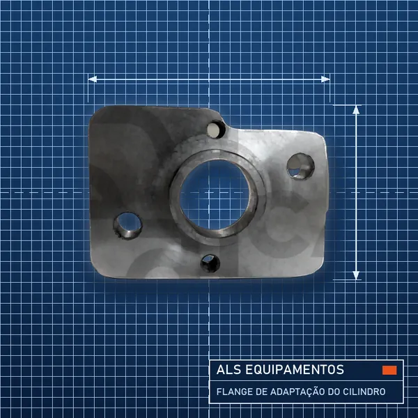 Flange de adaptação do cilindro